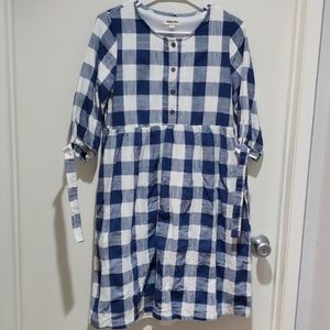 Blue and white Gingham dress
